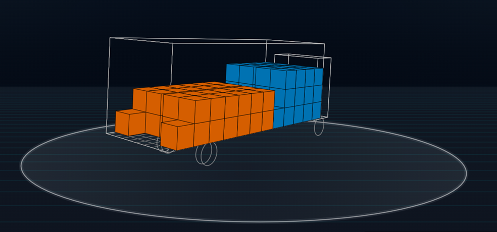 Truck Packer staggered cargo loading visualization